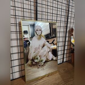 Sara Moon' 1976 Red Baron Art Publishing Inc Japanese Framed Hanging Wall Mirror